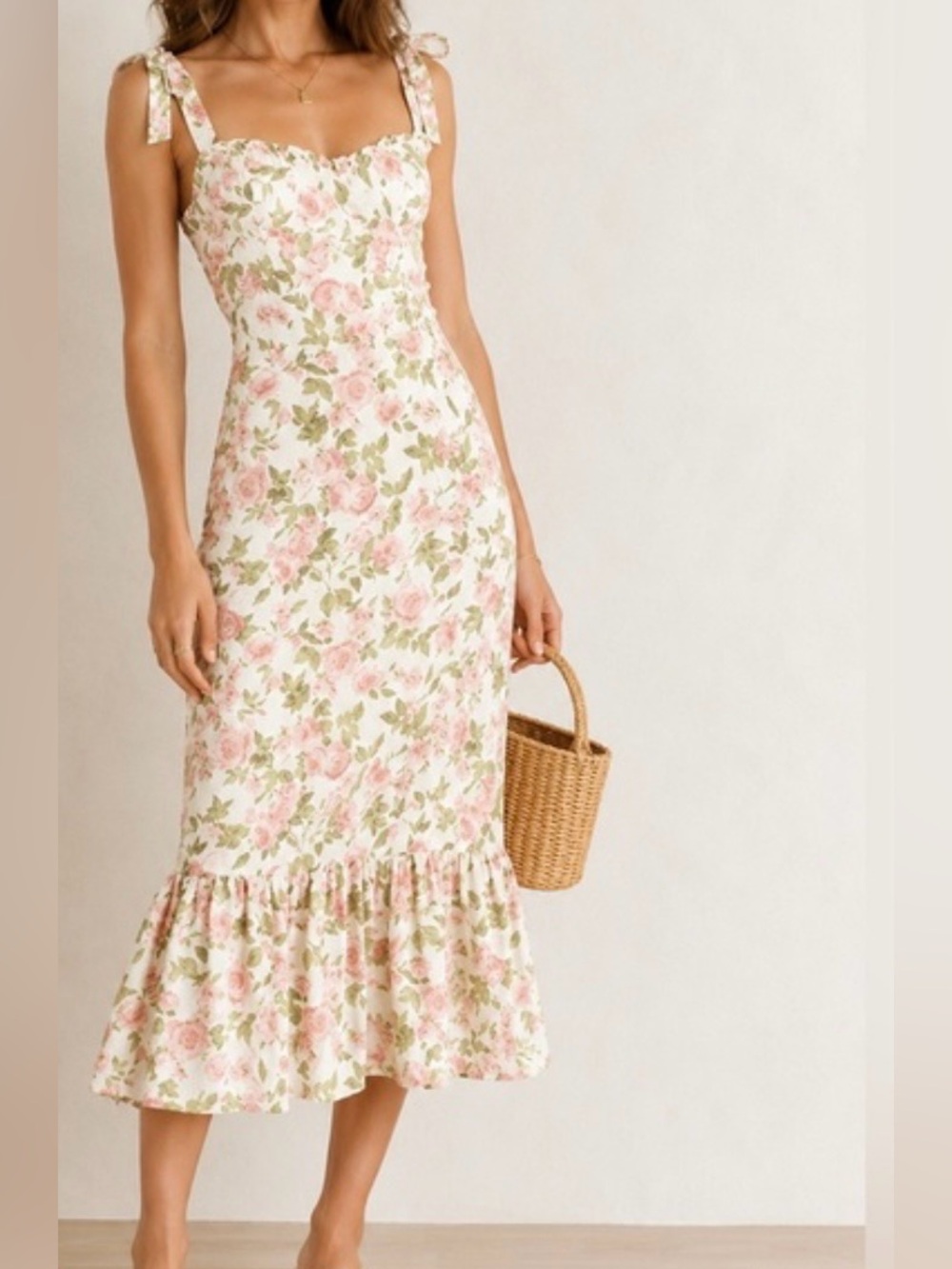 o.p.t Opt Toile De Jouy Rose Print Floral Dress Medium